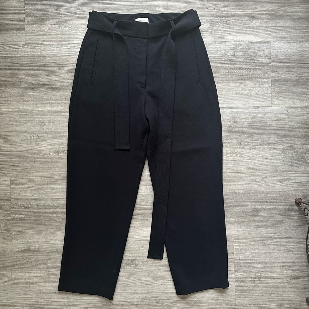 Wilfred Tie-front Black Pants Sz 8 neutral work professional corporategirl - Picture 3 of 8